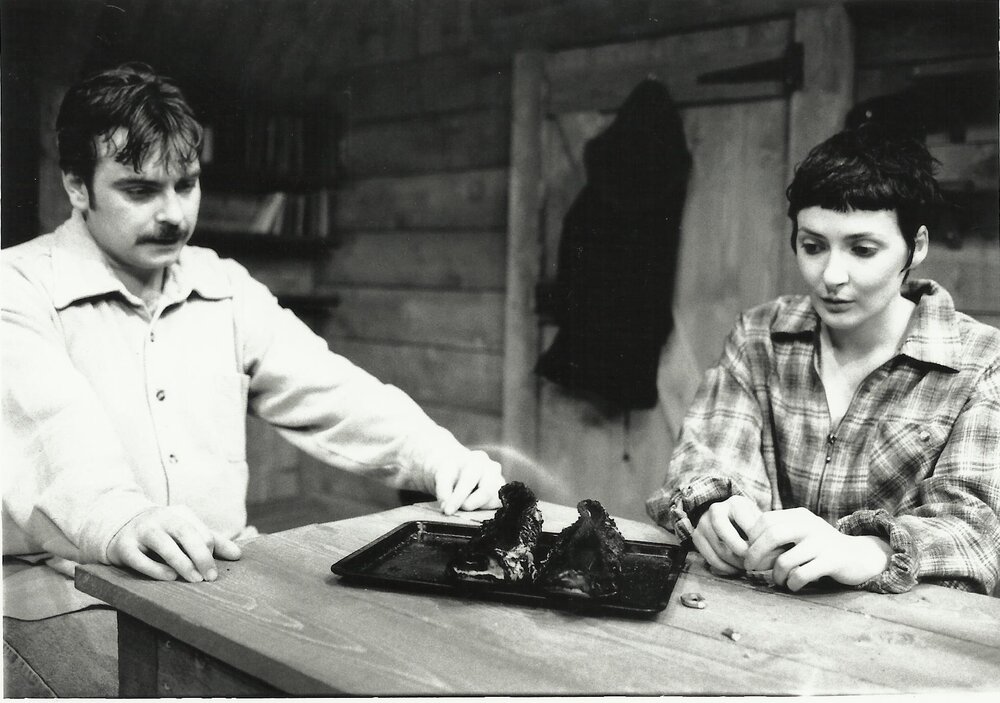 Peter Ballance and Kathy Kiera Clarke in Prime Cut's Brilliant Traces at the Lyric Theatre, 1999