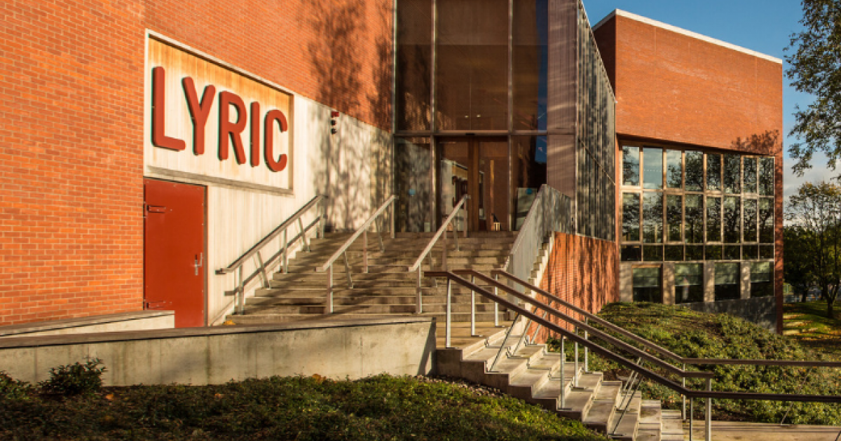 Lyric Theatre Belfast entrance and sign (venue photo, not this specific event)